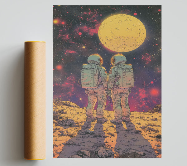 Astronauts Together Print
