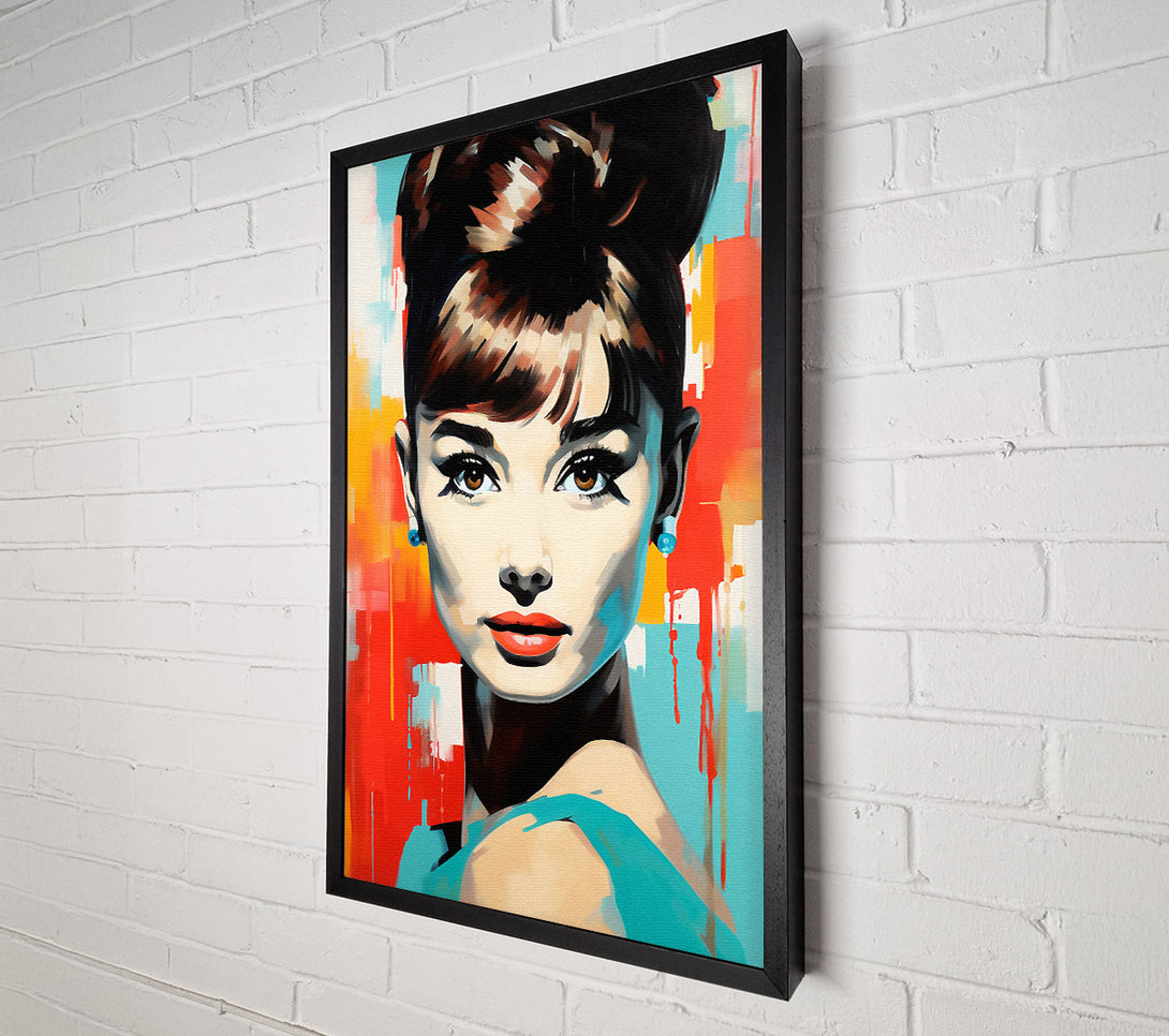  A Canvas Print of Audrey Hepburn Abstract Canvas Art