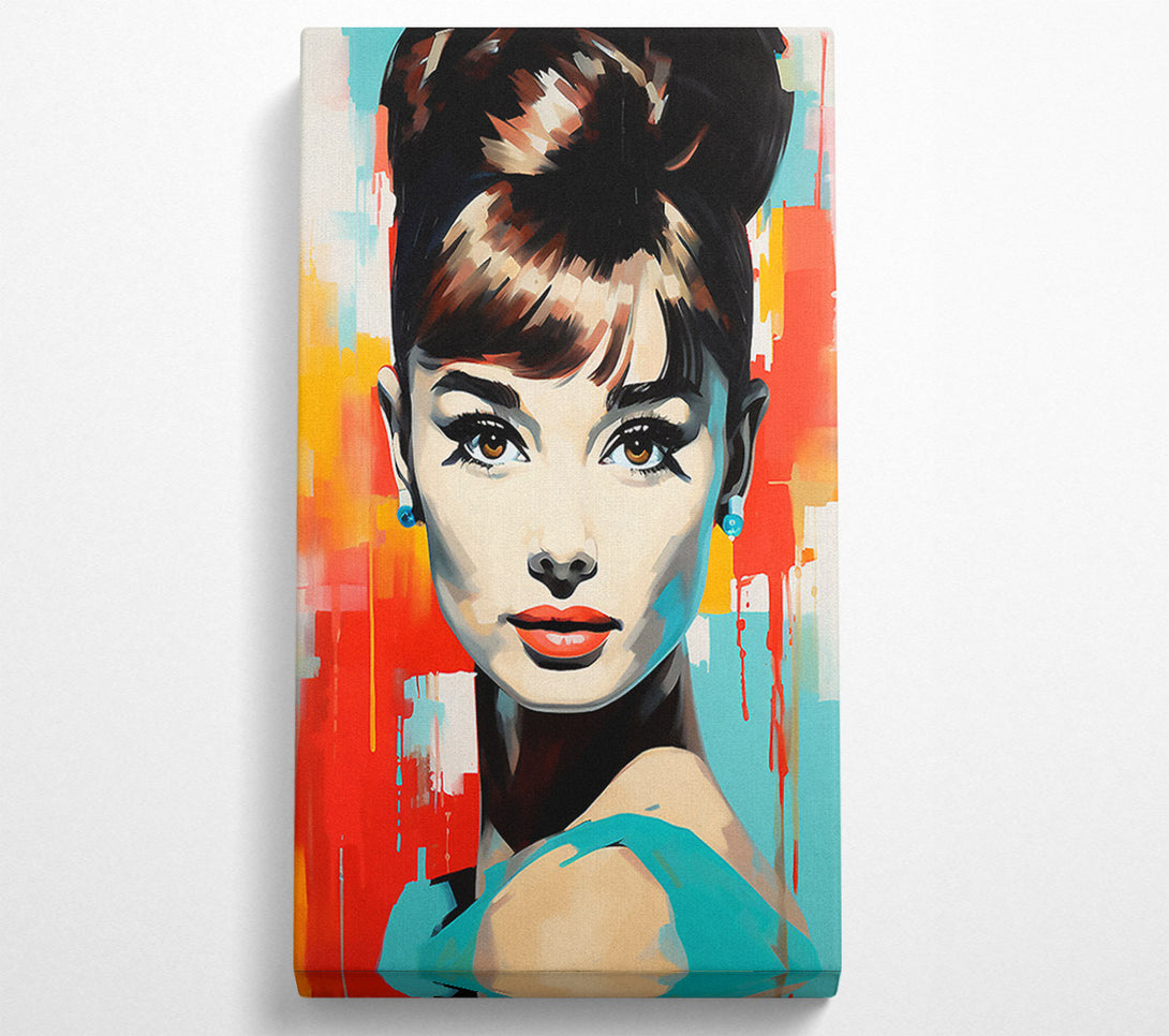  A Canvas Print of Audrey Hepburn Abstract Canvas Art