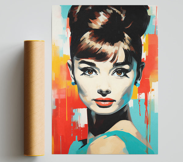 Audrey Hepburn Abstract Poster