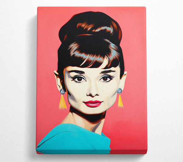  A Canvas Print of Audrey Hepburn Euphoria Canvas Print