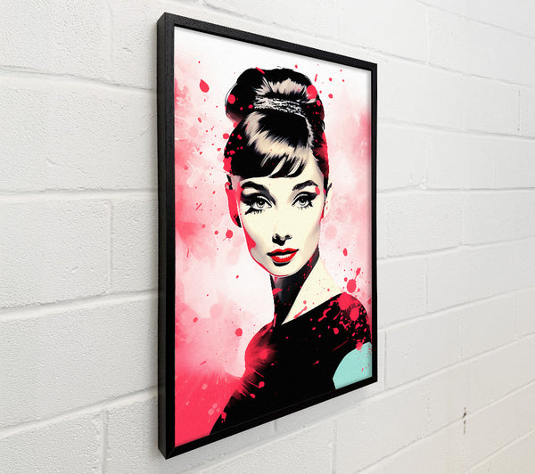 Audrey Hepburn Red Splash