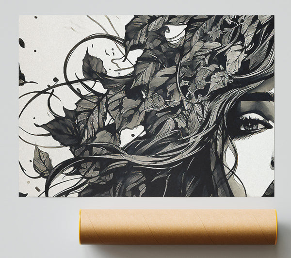 Autumn Leaf Hair Print