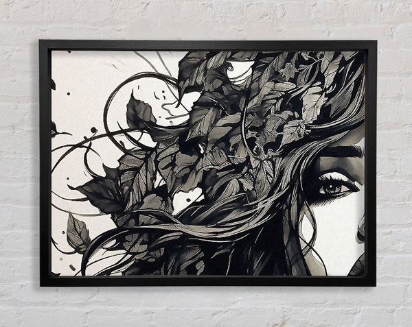 Autumn Leaf Hair Framed Print