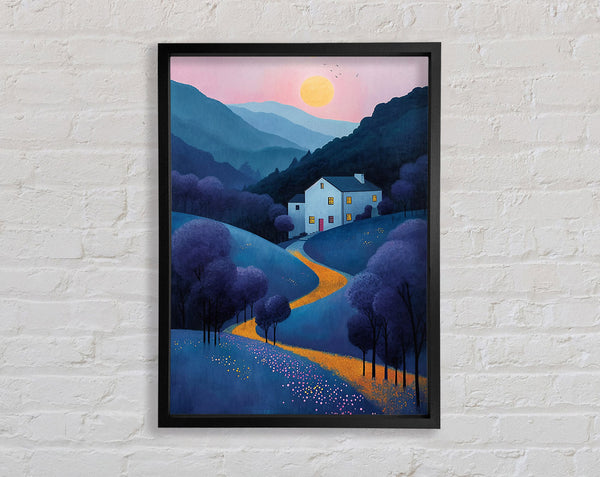 Autumn Leaves Pathway Framed Print