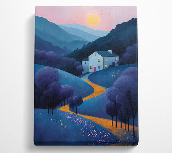  A Canvas Print of Autumn Leaves Pathway Canvas Art
