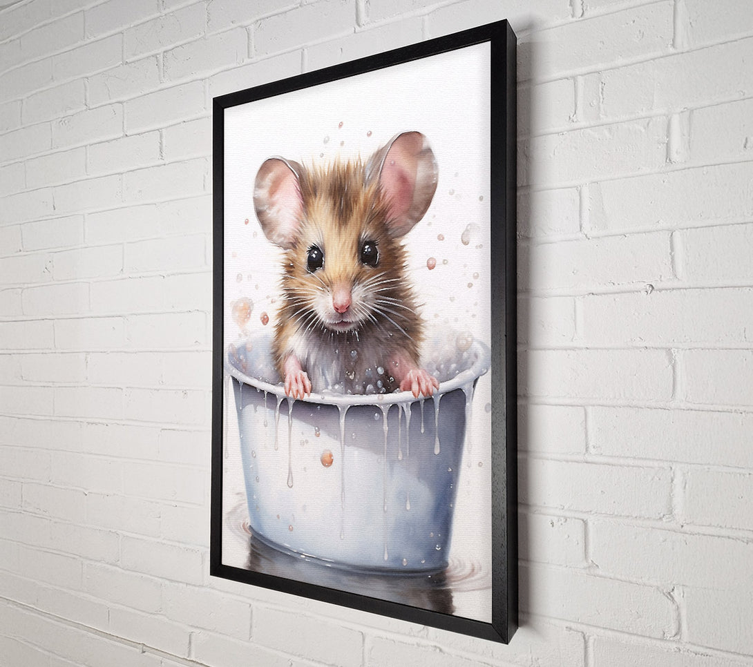  A Canvas Print of Baby Mouse Bath Canvas Art