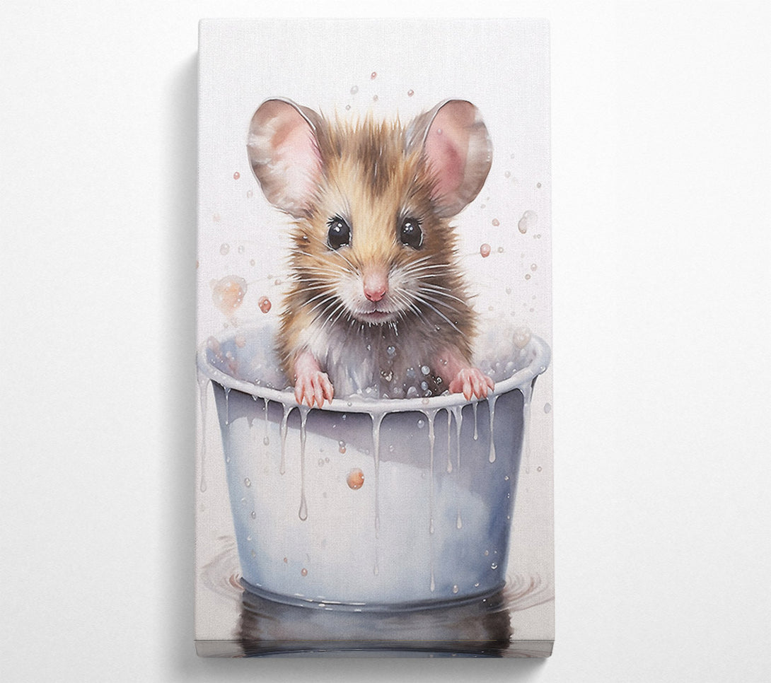  A Canvas Print of Baby Mouse Bath Canvas Art