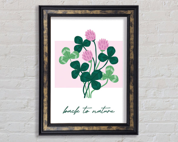 Back To Nature Boho Pink Framed Print