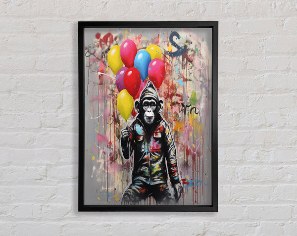 Balloon Chimp Framed Print