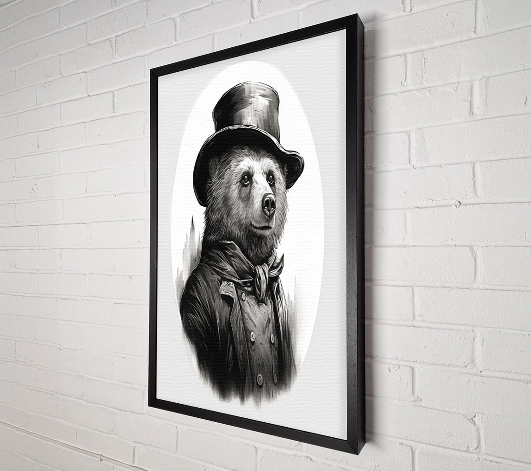  A Canvas Print of Bear In A Hat Canvas Print