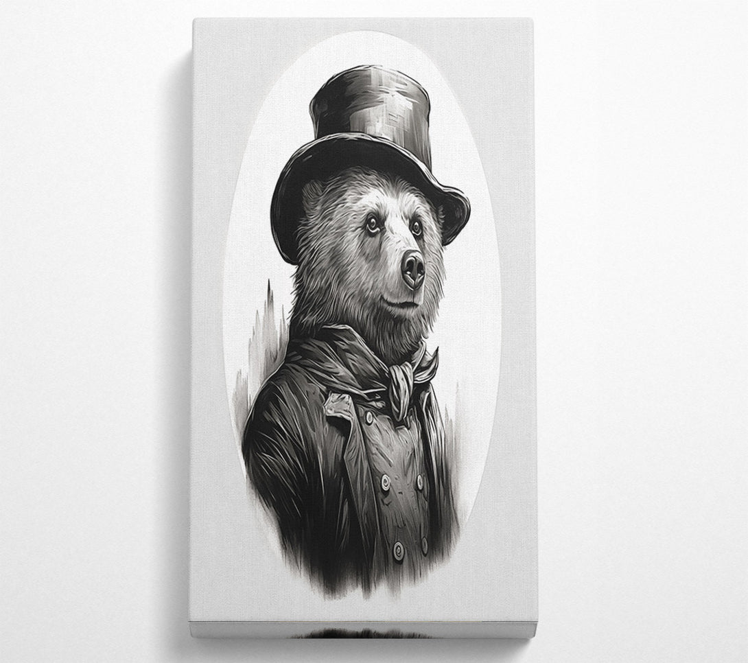  A Canvas Print of Bear In A Hat Canvas Print