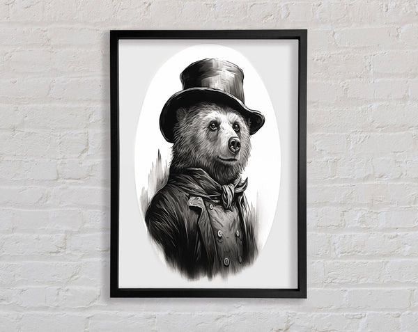 Bear In A Hat Framed Print