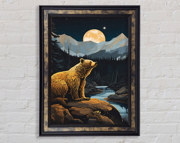 Bear River Woodland Framed Print