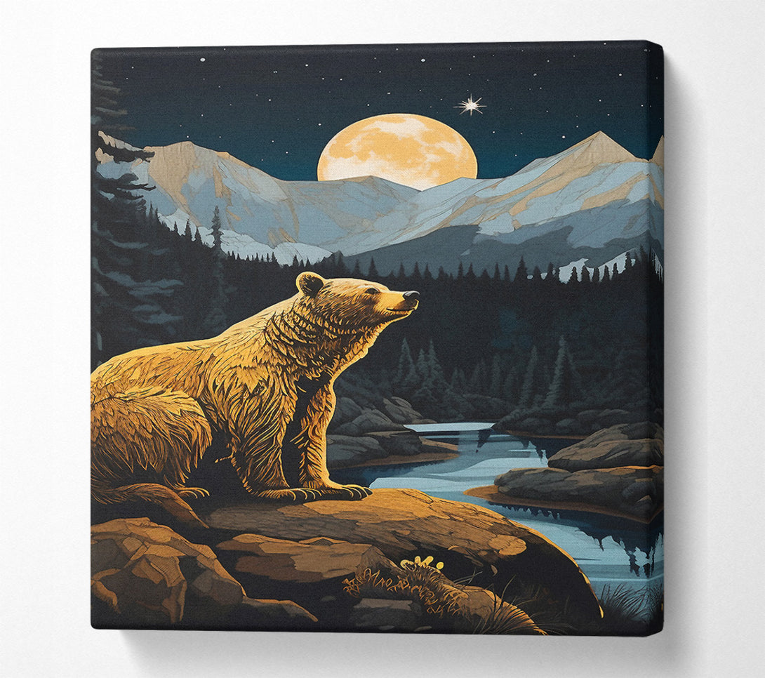  A Canvas Print of Bear River Woodland Canvas Wall Art