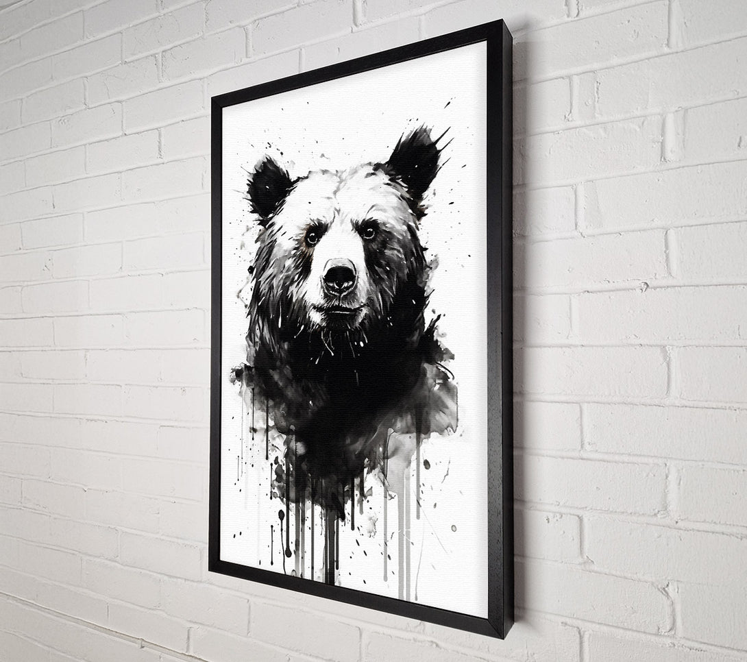  A Canvas Print of Bear Watercolour Canvas Art