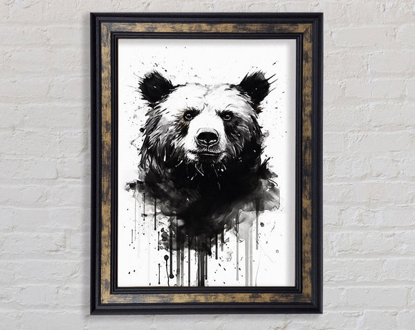 Bear Watercolour Framed Print