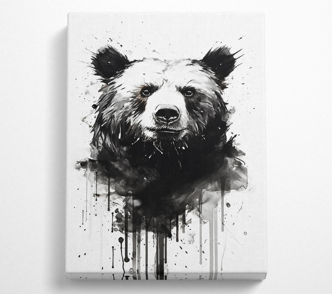  A Canvas Print of Bear Watercolour Canvas Art