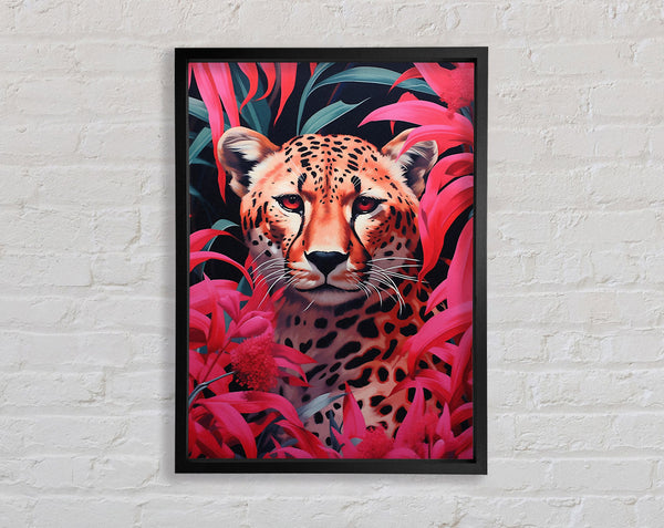 Beautifl Cheetah In Pink Framed Print
