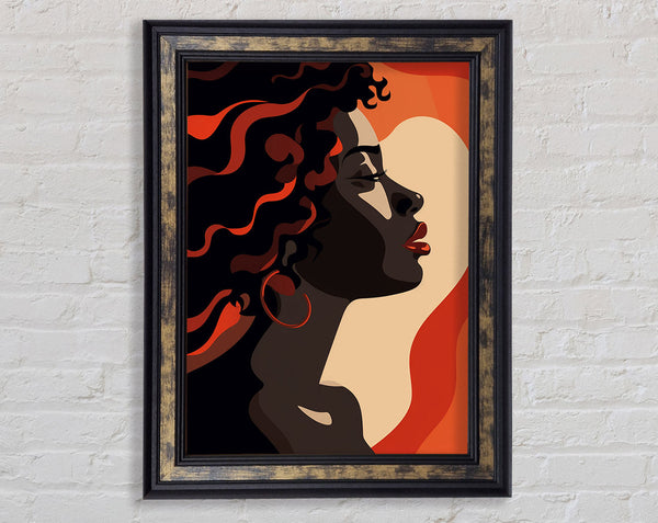 Beautiful Woman Flow Framed Print
