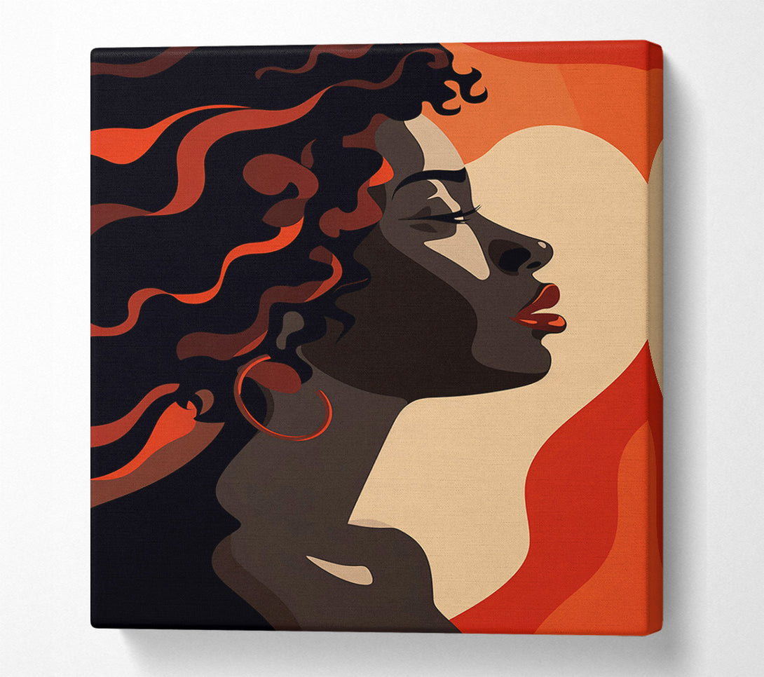  A Canvas Print of Beautiful Woman Flow Canvas Print