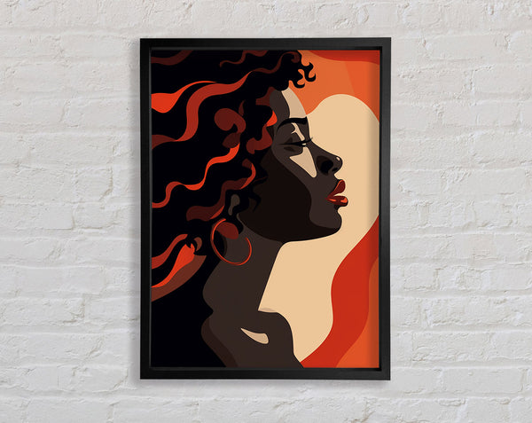 Beautiful Woman Flow Framed Print