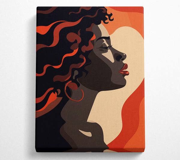  A Canvas Print of Beautiful Woman Flow Canvas Print