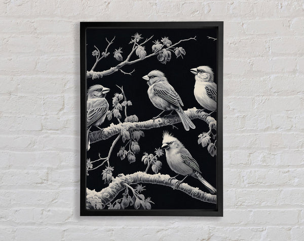 Birds In A Tree Framed Print