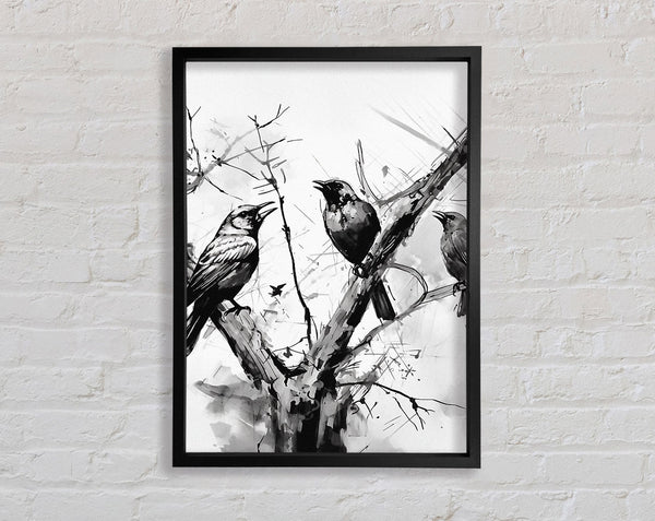 Birds Singing In The Tree Framed Print