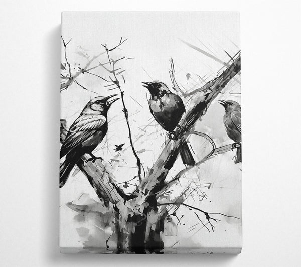  A Canvas Print of Birds Singing In The Tree Canvas Print