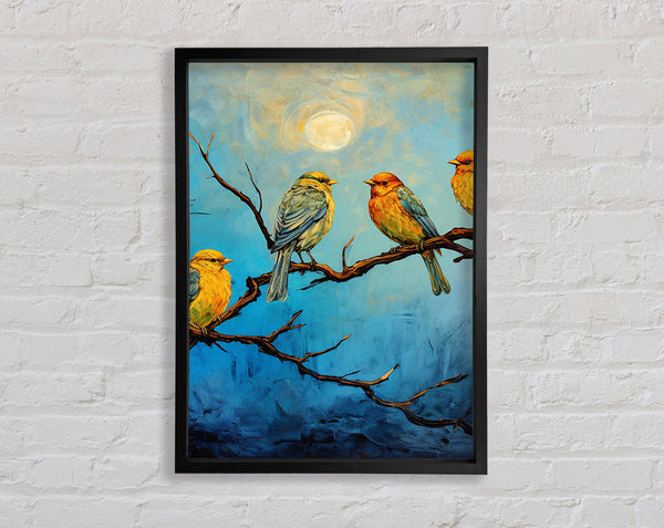 Birds Under The Sun Framed Print
