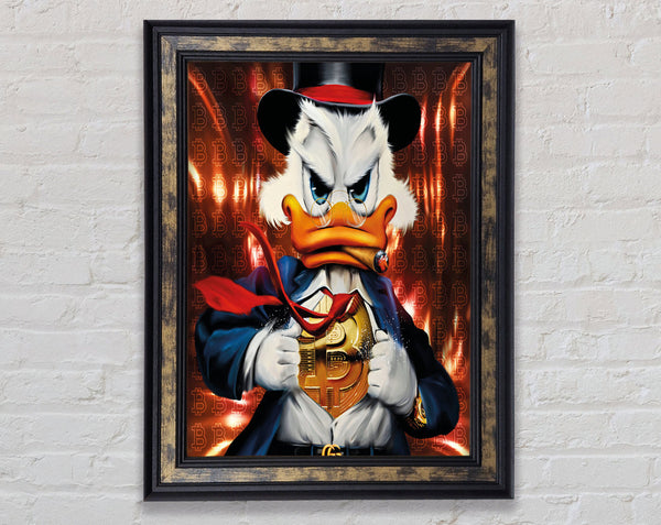 Bitcoin Duck Framed Print
