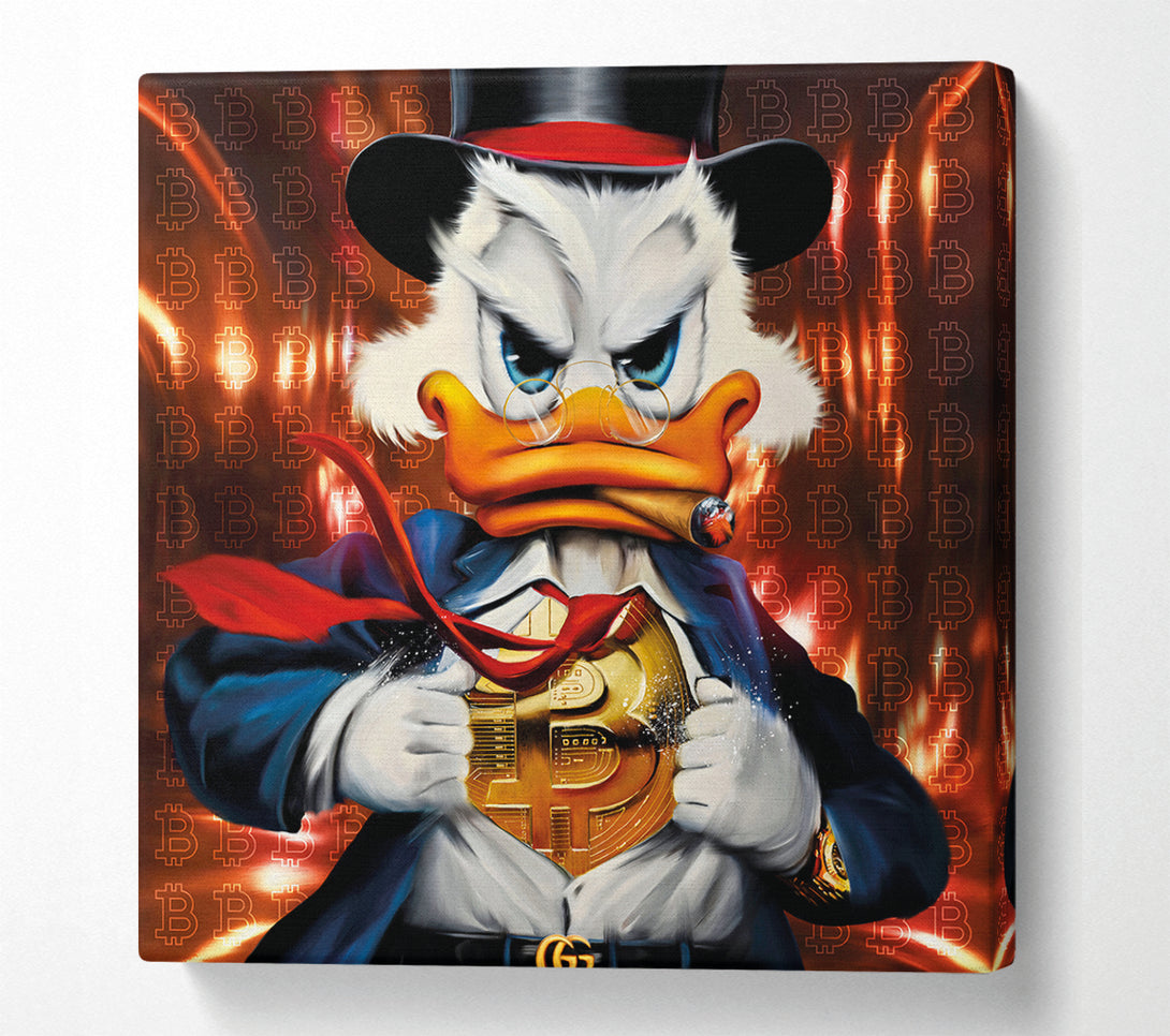  A Canvas Print of Bitcoin Duck Canvas Art