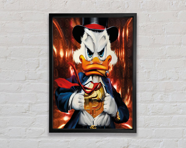 Bitcoin Duck Framed Print