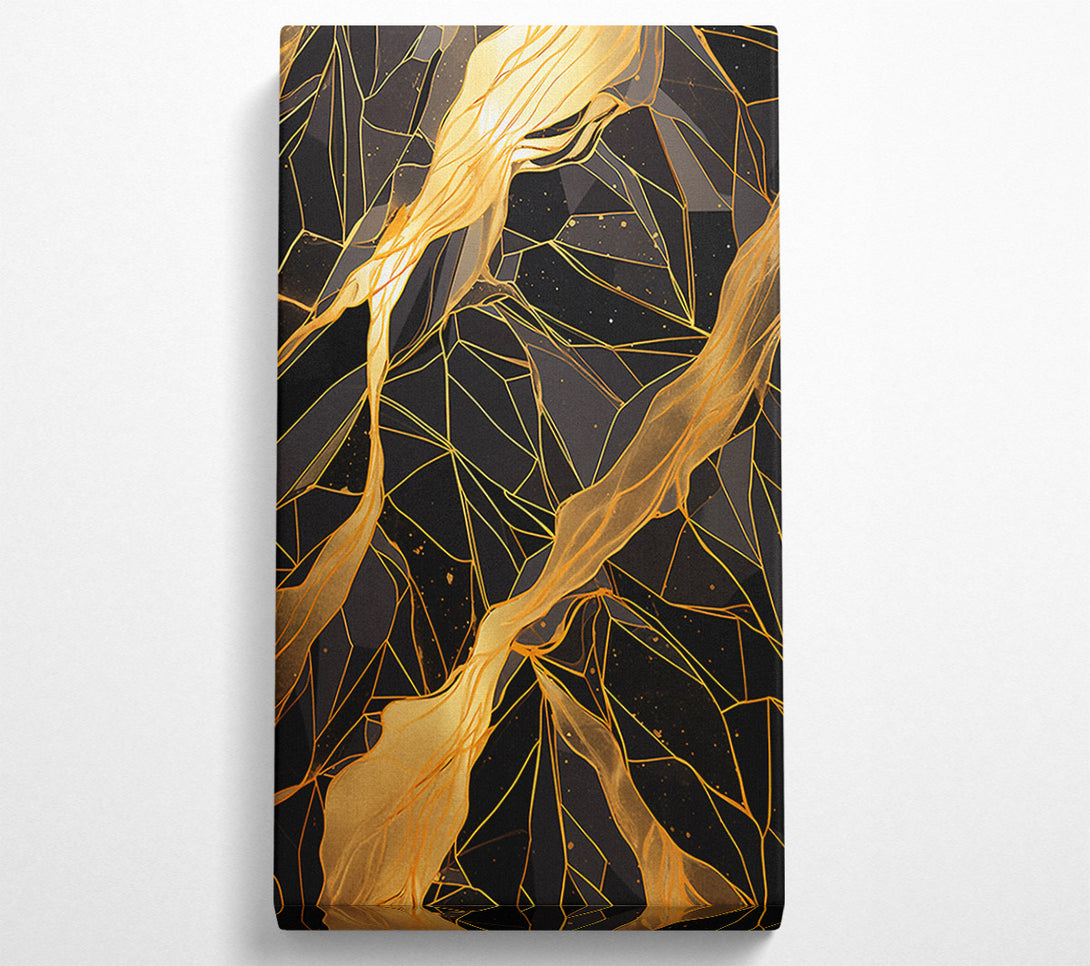  A Canvas Print of Black And Gold Marble Canvas Wall Art