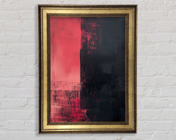 White And Red Wash Framed Print