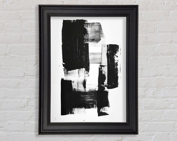 Black And White Sponge Art Framed Print