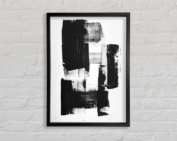 Black And White Sponge Art Framed Print