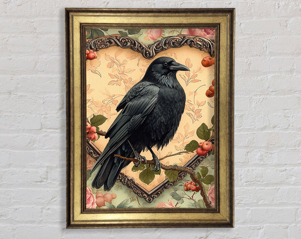 White Bird Heart Framed Print