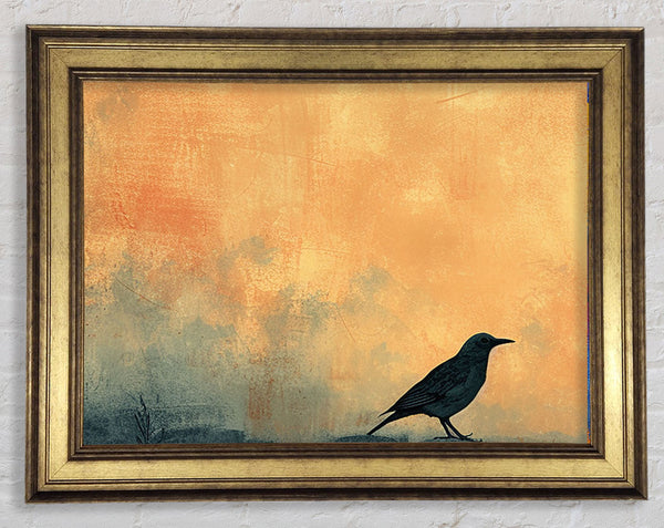 White Bird Sunset Framed Print