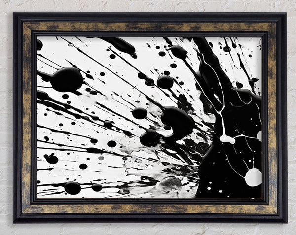 Walnut Splatter Framed Print
