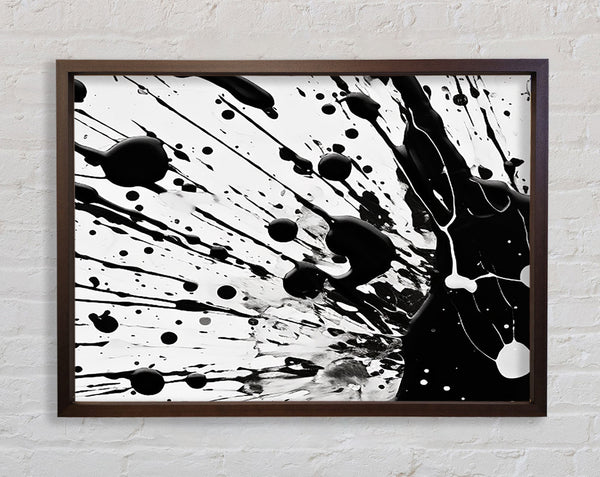 Walnut Splatter Framed Print