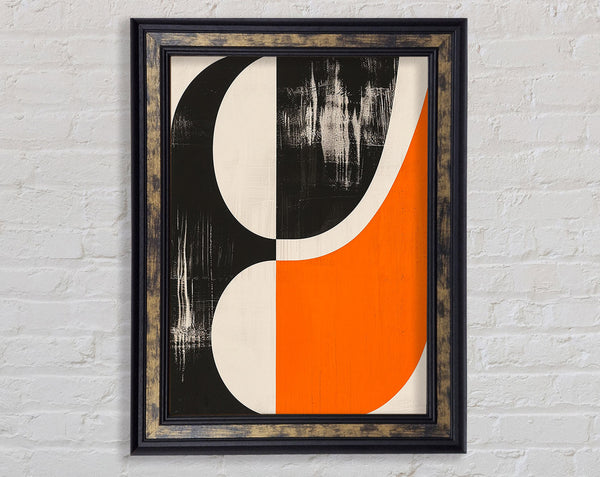Walnut To Orange Shapes Framed Print