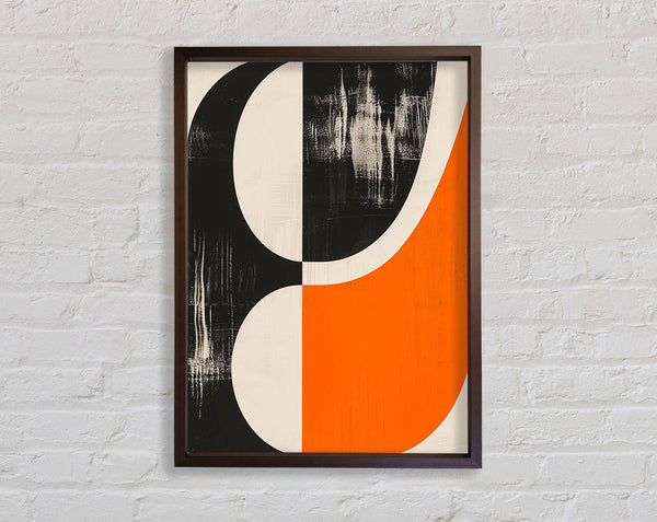 Walnut To Orange Shapes Framed Print