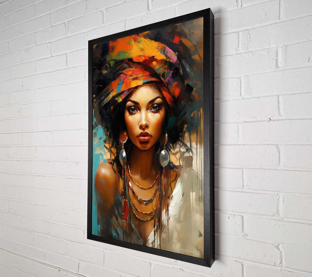  A Canvas Print of Black Woman Fashion Canvas Art