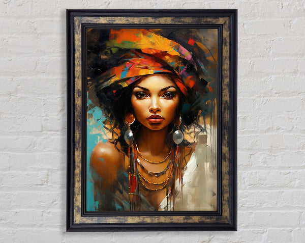 Walnut Woman Fashion Framed Print