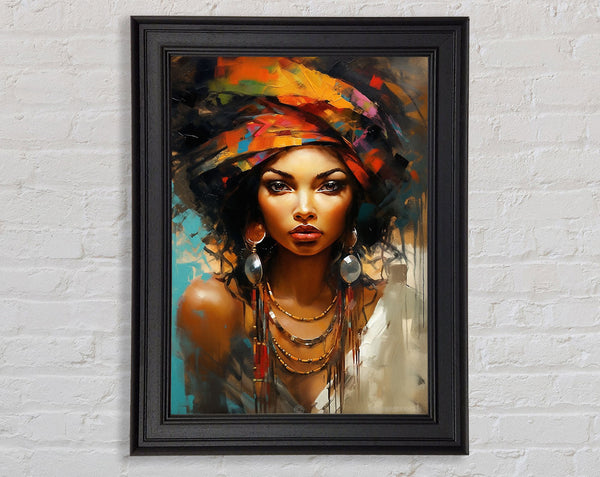 Black Woman Fashion Framed Print