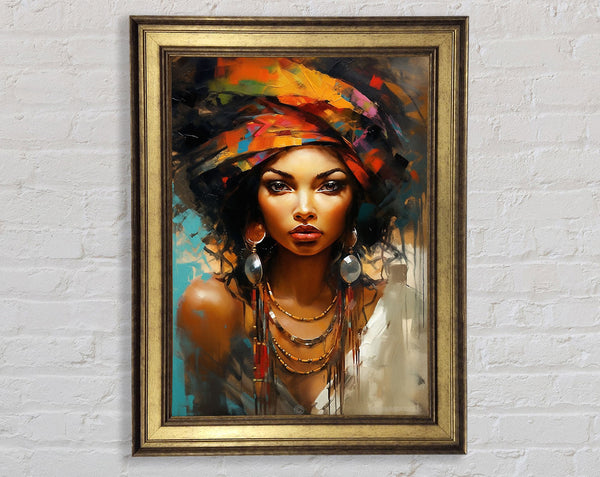 White Woman Fashion Framed Print