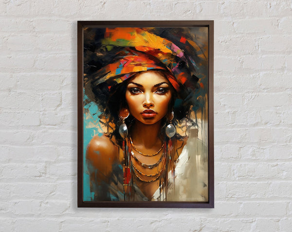 Walnut Woman Fashion Framed Print