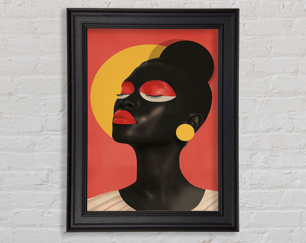 Black Woman Modern Framed Print
